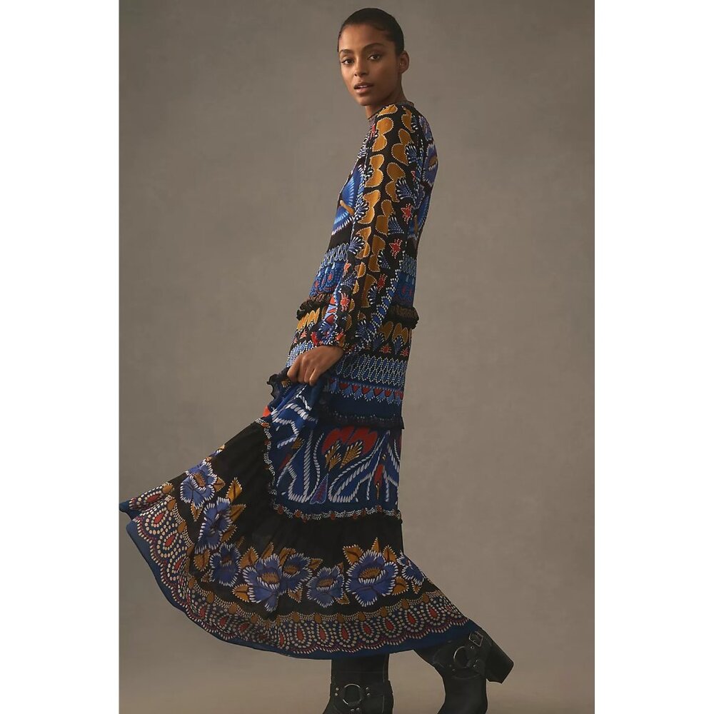 FARM Rio Blue Multi-Color Printed Maxi Dress - Picture 7 of 16